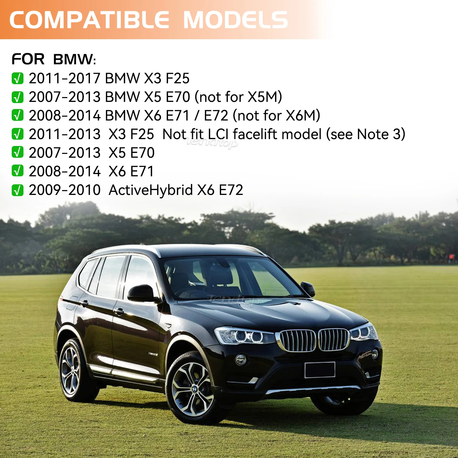 【送料無料】BMW　X3 F25　X5 E70　X6 E71 E72　ファイバーLED シーケンシャル フロント サイドマーカー スモークレンズ仕様　左右１組