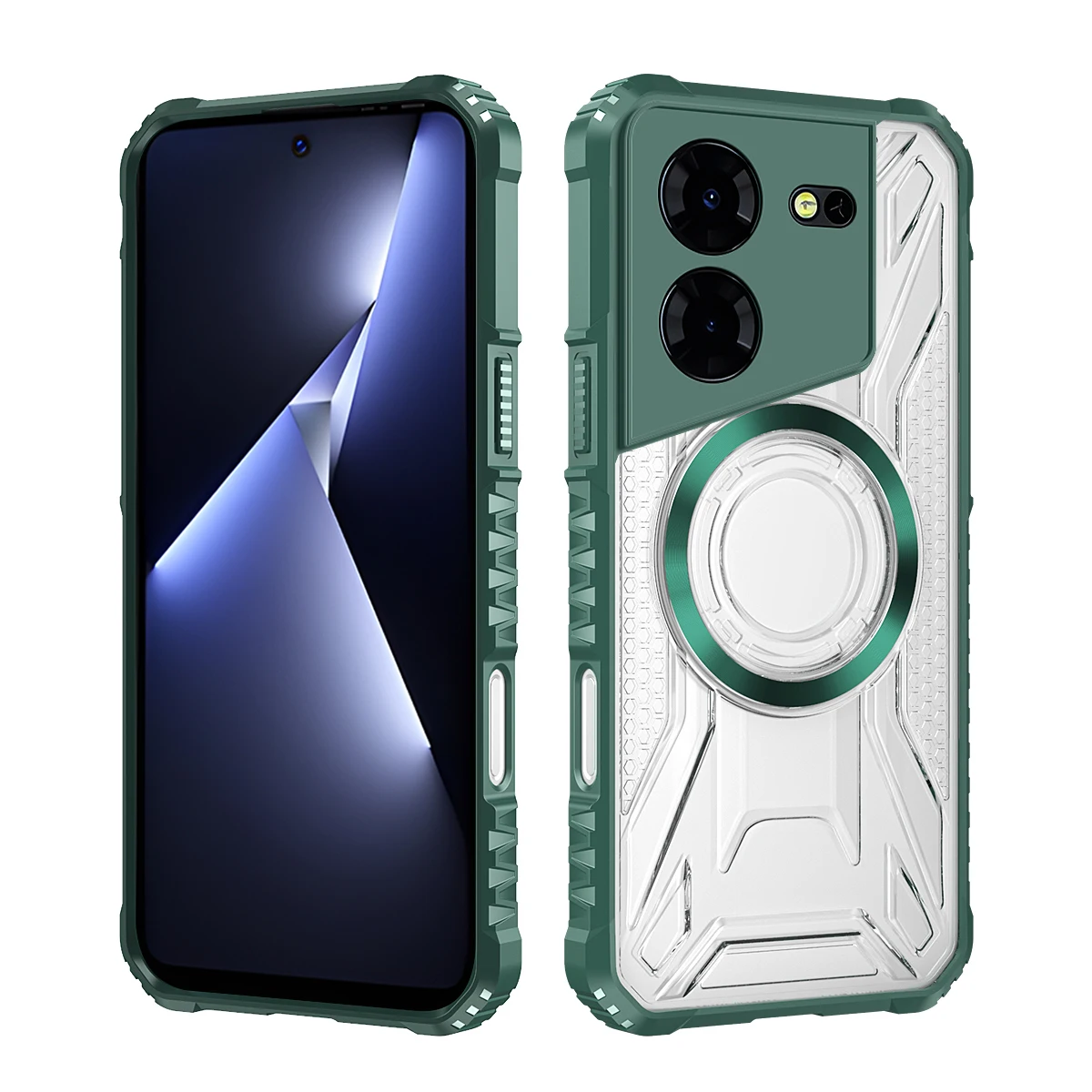 Heavy Duty Rugged Armor Hard Back Cover with Magnetic Design