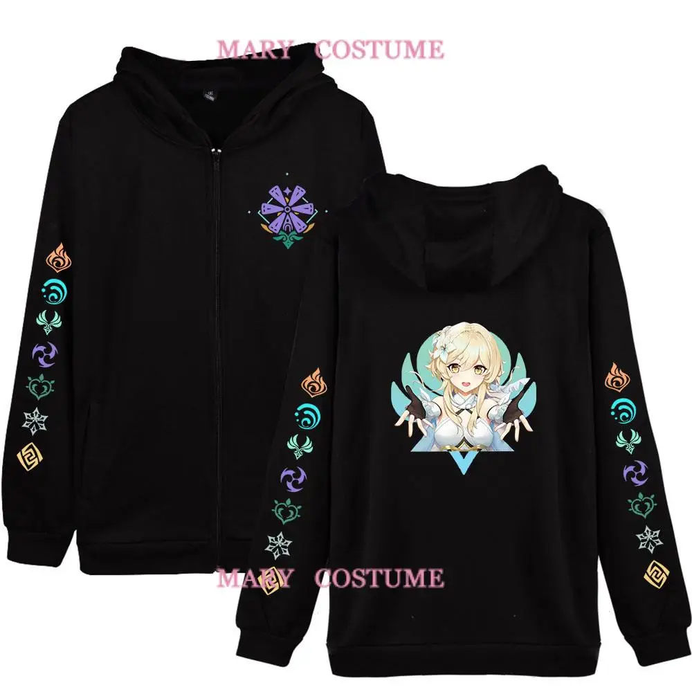 

Genshin Impact ying Merch zipper Sports Print Green Jacket Tops Long Sleeve Uniex hoodie