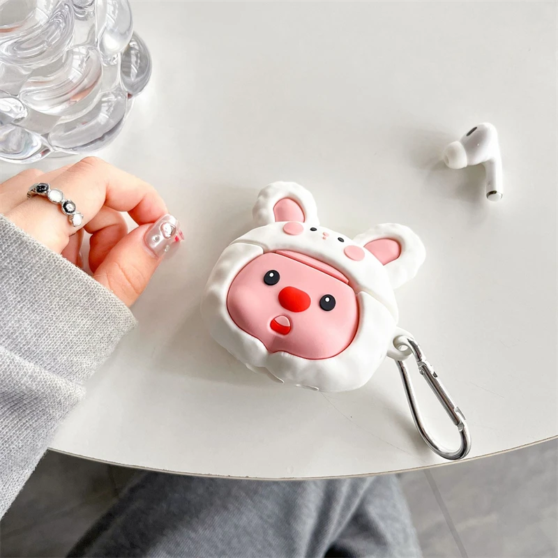 MINISO Rabbit Beaver Loopy AirPods Pro/Pro Protective Case For