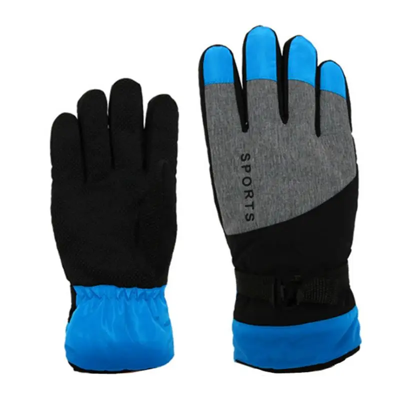 

Snow Gloves For Men Thick Warm Winter Gloves Thermal Thick Now Gloves Windproof With Wrist Buckle For Winter Skiing Snowboarding