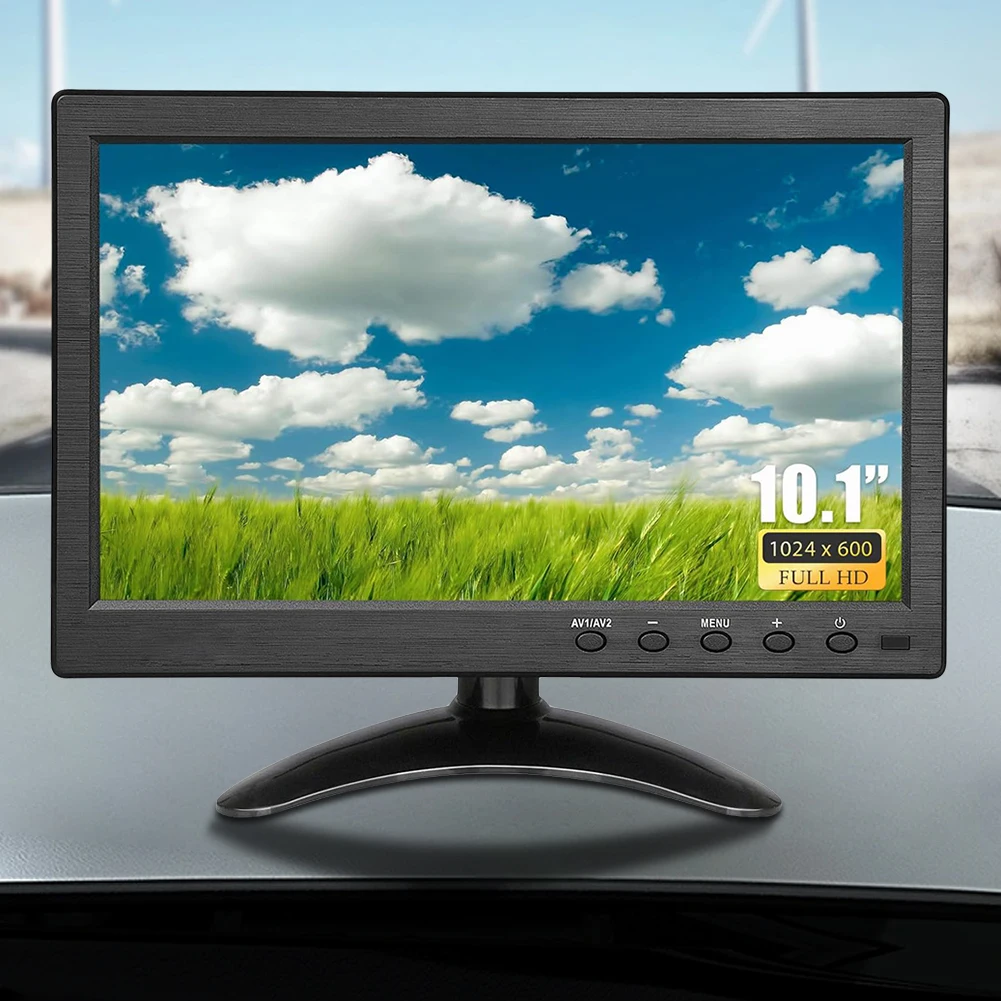 HDMI 호환 모니터, AV VGA 입력, 휴대용 HD 컬러 비디오 화면, BNC USB 소형 IPS 자동차 모니터, HDMI 호환, 10.1 인치