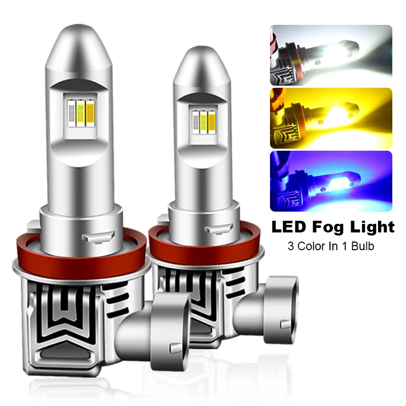 2PCS 12V 1400 Lumens Car H11/H8/H9 LED Fog Light -6000K WHITE