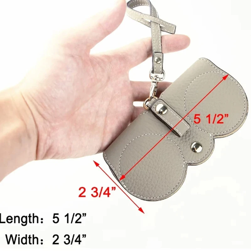 PU Sunglasses Bag Portable Eyeglass Case Sunglasses Protection Cover Cute Eyeglass Clip Simple Bag Pendant glasses case glasses storage bag