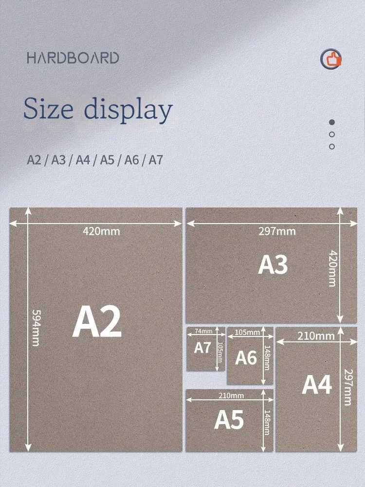Kraft Paper A4/A5 White Thicked Hard Cardboard Diy Handmake Card Making Craft Chipboard Backing Board 1/1.5/2/2.5-3mm