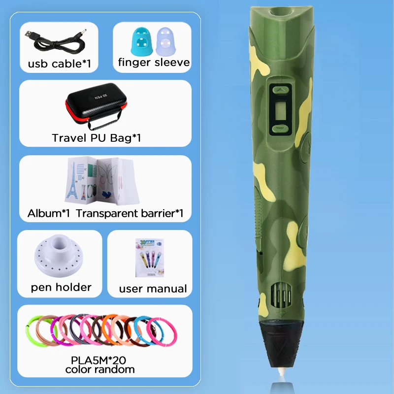 Children's 3D Drawing Pen with LCD Screen – Safe DIY Painting Toy and Creative Birthday Gift