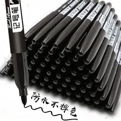 6 pièces/ensemble de stylos marqueurs permanents à pointe Fine, encre étanche, pointe Fine, encre brute noire bleue rouge, stylos marqueurs de couleur Fine de 1.5mm 