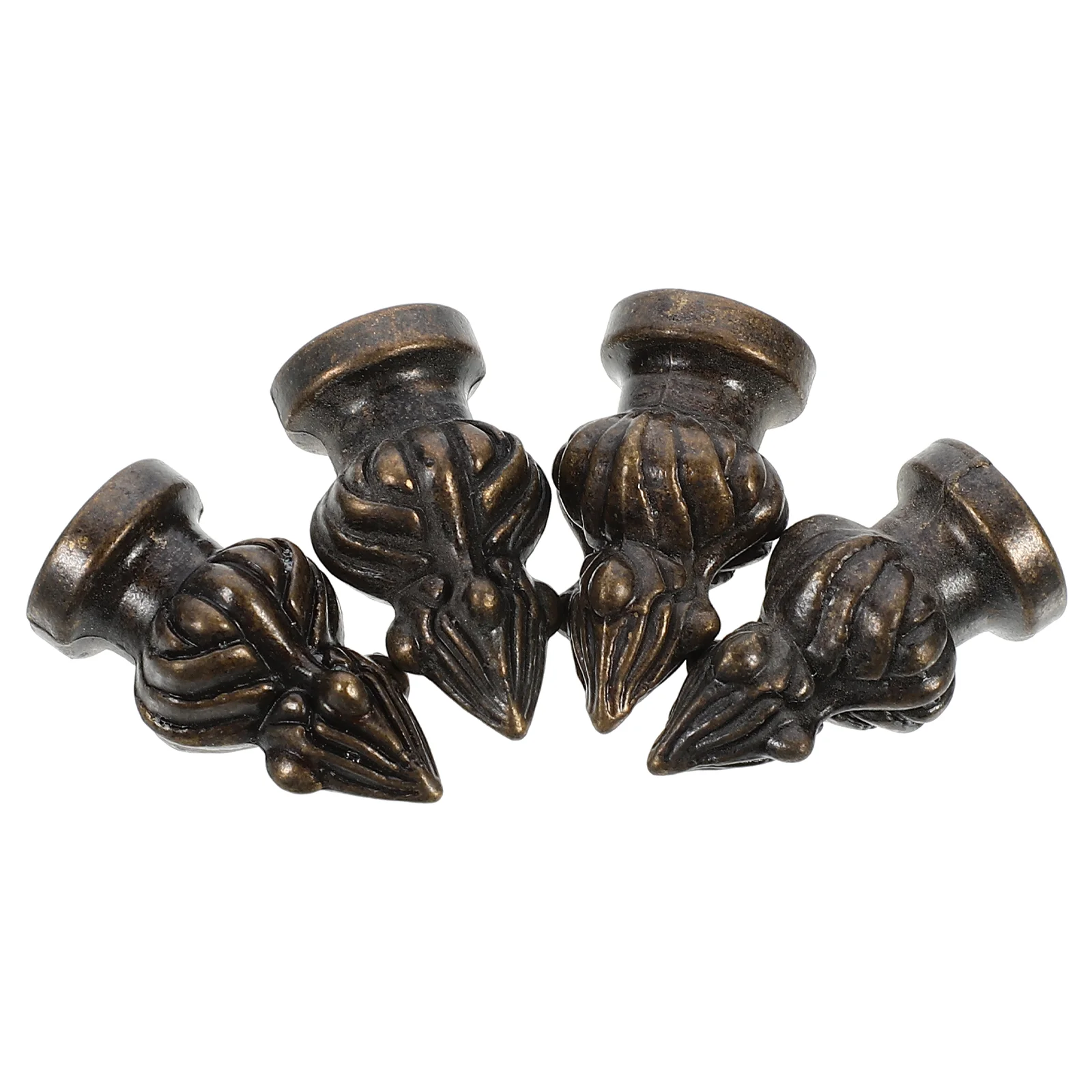 

4 Pcs Horn Frame Decorative Head Zinc Alloy Lamp Knob Light Brass Knobs Metal Screw Cap Shade Decoration