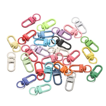 10Pcs Colorful Alloy Snap Lobster Clasp Hooks Keychain Findings for DIY Keychain Necklace Bracelet Accessories Wholesale