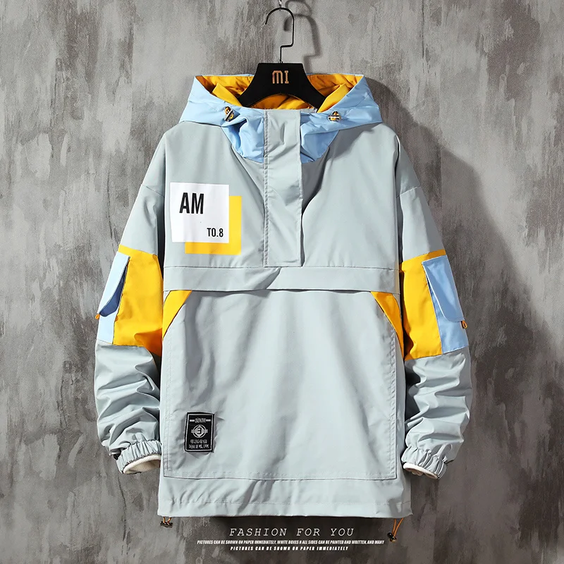 

Men's Jacket Fashion Spring Autum Casual Streetwear Hoodie Men Waterproof Clothes Mens Windbreaker Coat Male Outwear