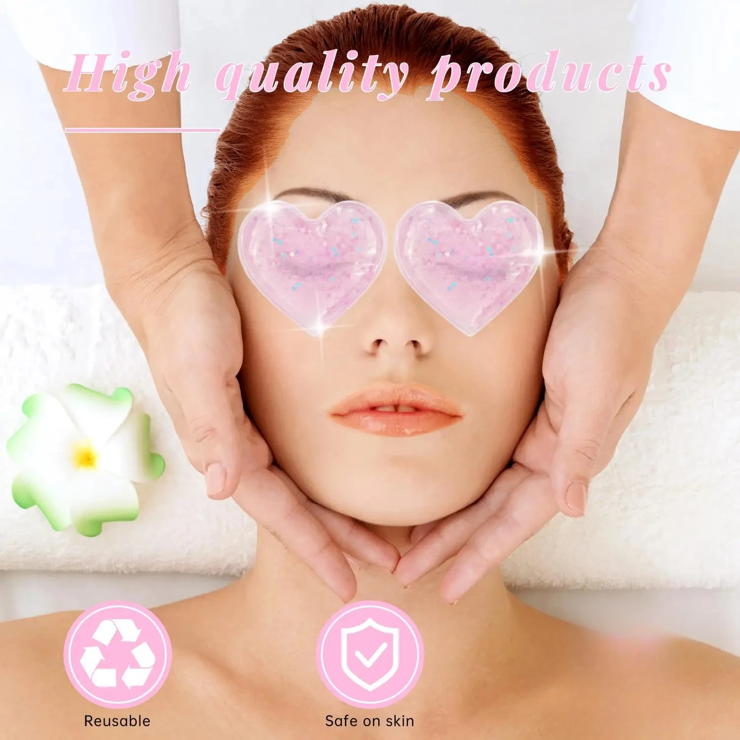 Reusable Eye Pads Gel Under Eye Pads Cold Warm Eye Compress for Reduce Puffiness Circles Wrinkle Cooling Eye Mask Ice Packs