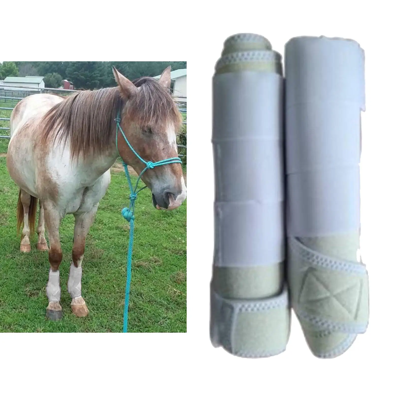 Horse Tendon Boots Equestrain Front Rear Leg Protect Support Brushing Boot 3