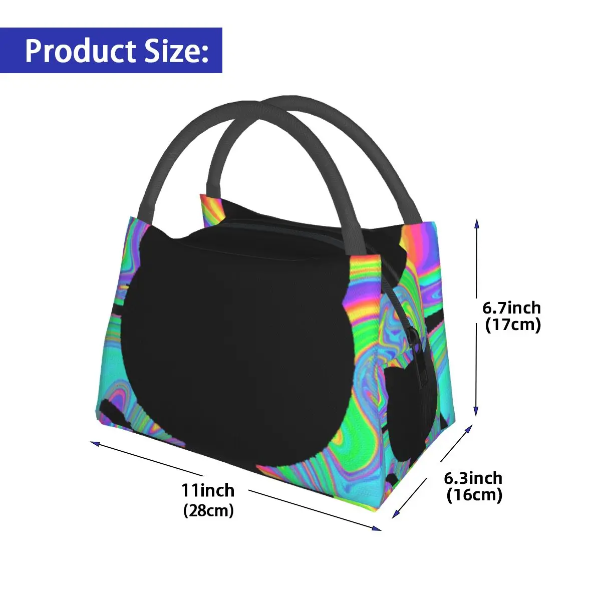 Psychedelic Github Portable insulation bag for Cooler Thermal Food Office Pinic Container