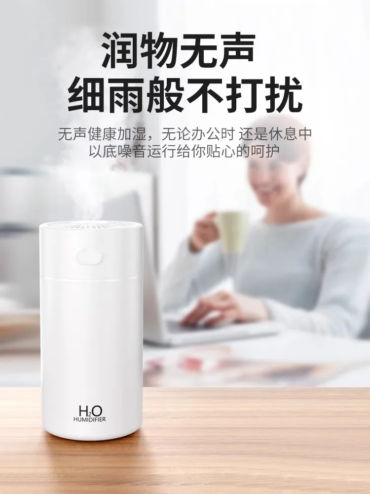 휴대용 미니 소형 정화 얼굴 가습기, 기숙사 학생, 사무실 데스크탑, 가정 음소거 침실, 자동차 충전기