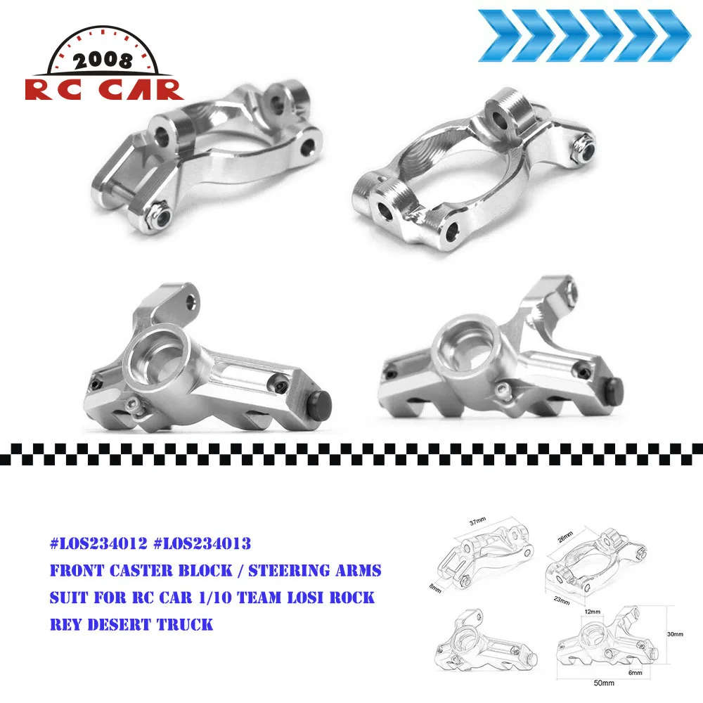 

Caster Block Set /Steering Spindle Set #LOS234013 #LOS234012 For RC Car 1/10 Team Losi Rock Rey Desert Truck Upgrade Parts