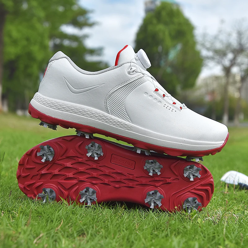 Professional Golf Shoes Men Big Size 39-47# Anti-slip Removable Studs Golfer Shoes Outdoor Beginner Golf Trainers Athletic