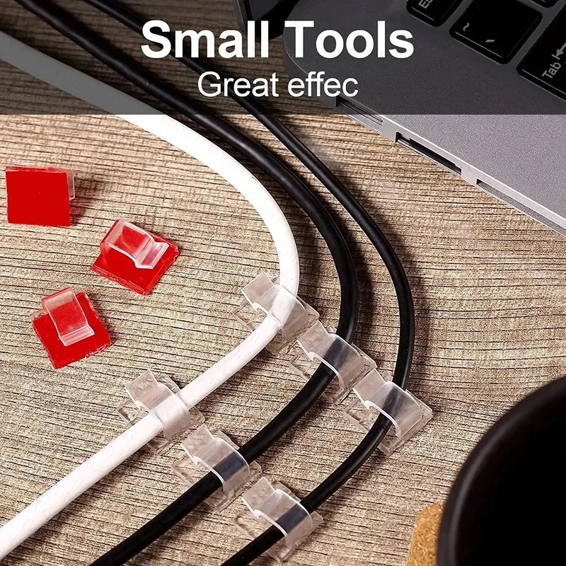 10-150PCS Self adhesive Silicone Cable Clips Organizer for USB Charging Data Lines Wall Mounted Wire Holder Bobbin Winder