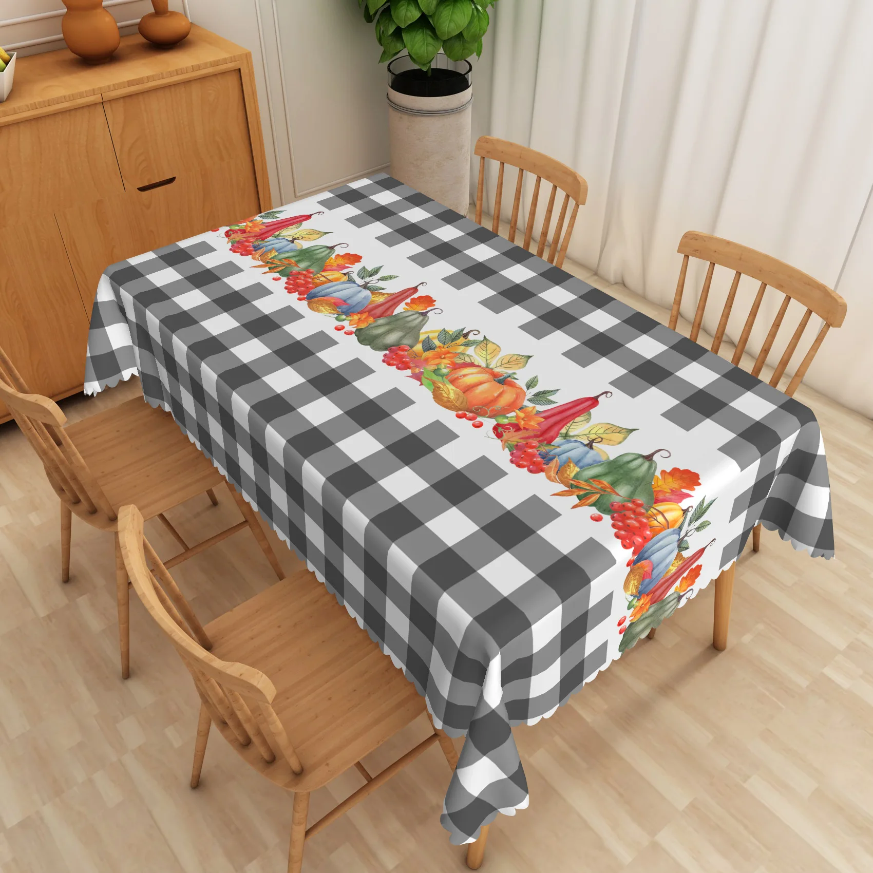 

Fall Tablecloth Waterproof And Oil Resistant Party Event Decoration Coffee Table Cloth