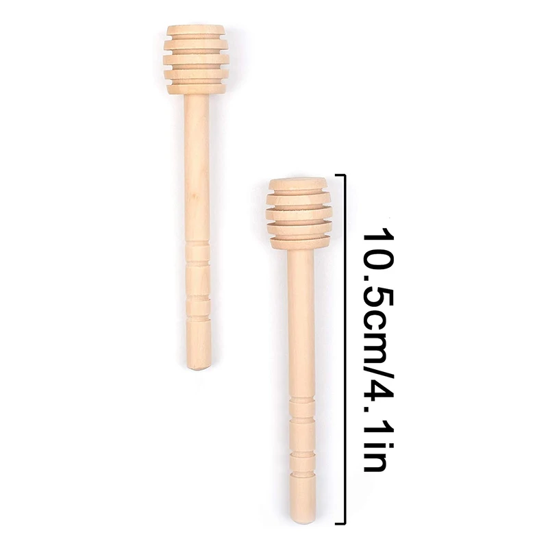 50 Mestoli Per Miele In Legno - Lunghezza 10 Cm, Legno Naturale Per Barattoli Di Marmellata E Sciroppi - Ideale Per Regali