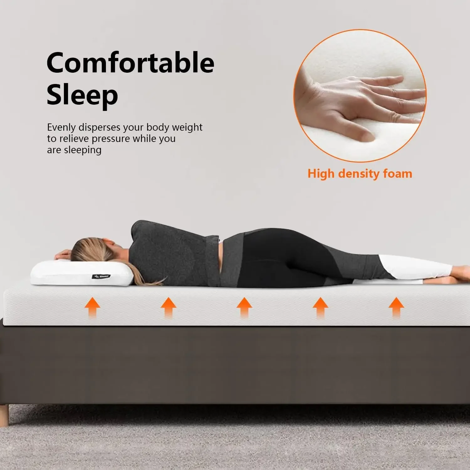 Full Size Mattress,6 Inch Gel Memory Foam Mattress in a Box,Medium-Firm,Pressure Relief&Temperature Regulation,CertiPUR 4