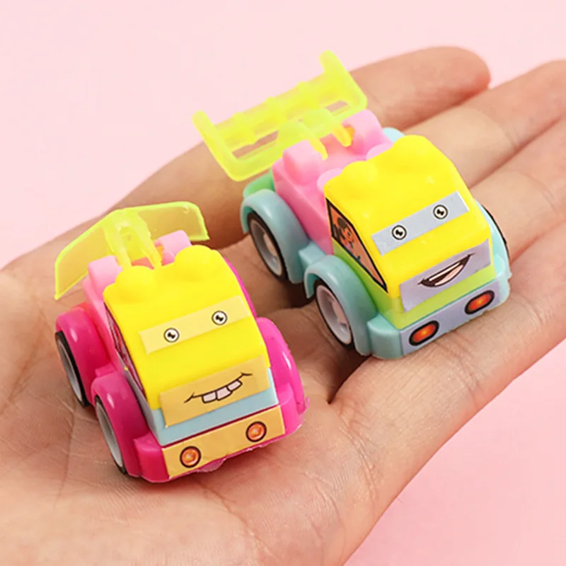 10Pcs Creative Puzzle Building Block Cars DIY Construction Vehicle Toy Kids Baby Shower Birthday Party Gifts Party Favors Pinata building block toys,party toys,toy gift filler