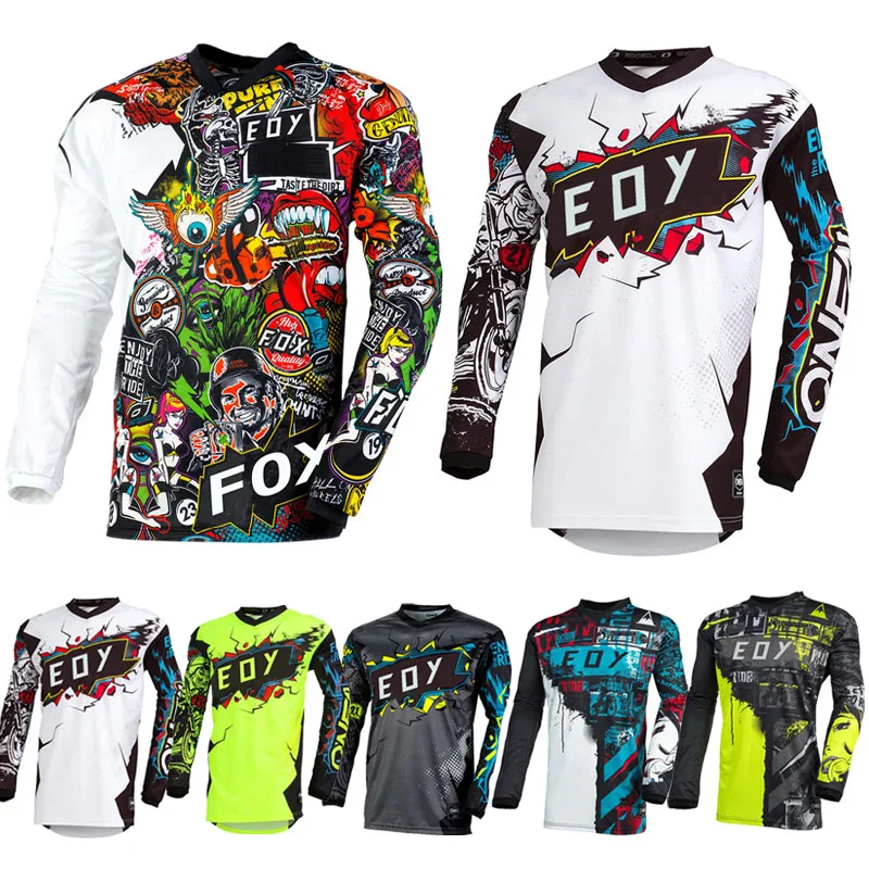 Maillot de cyclisme motocross à manches longues pour hommes, Eoy Downhill Mountain Bike, chemises VTT, tout-terrain DH, vêtements de moto Endflats