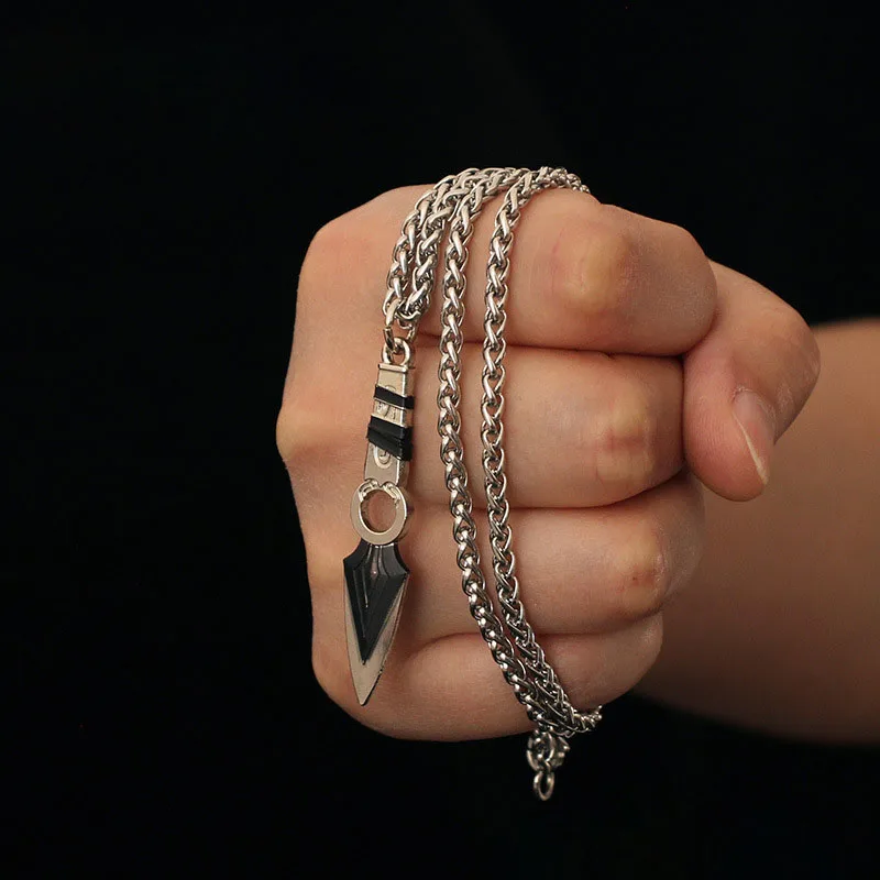 Video Game Jewelry Collar Valorant Jett Blade Storm ZIAFRPN - Colgante Arma Cosplay, Plata De Ley Hipoalergénico Collares Hombre