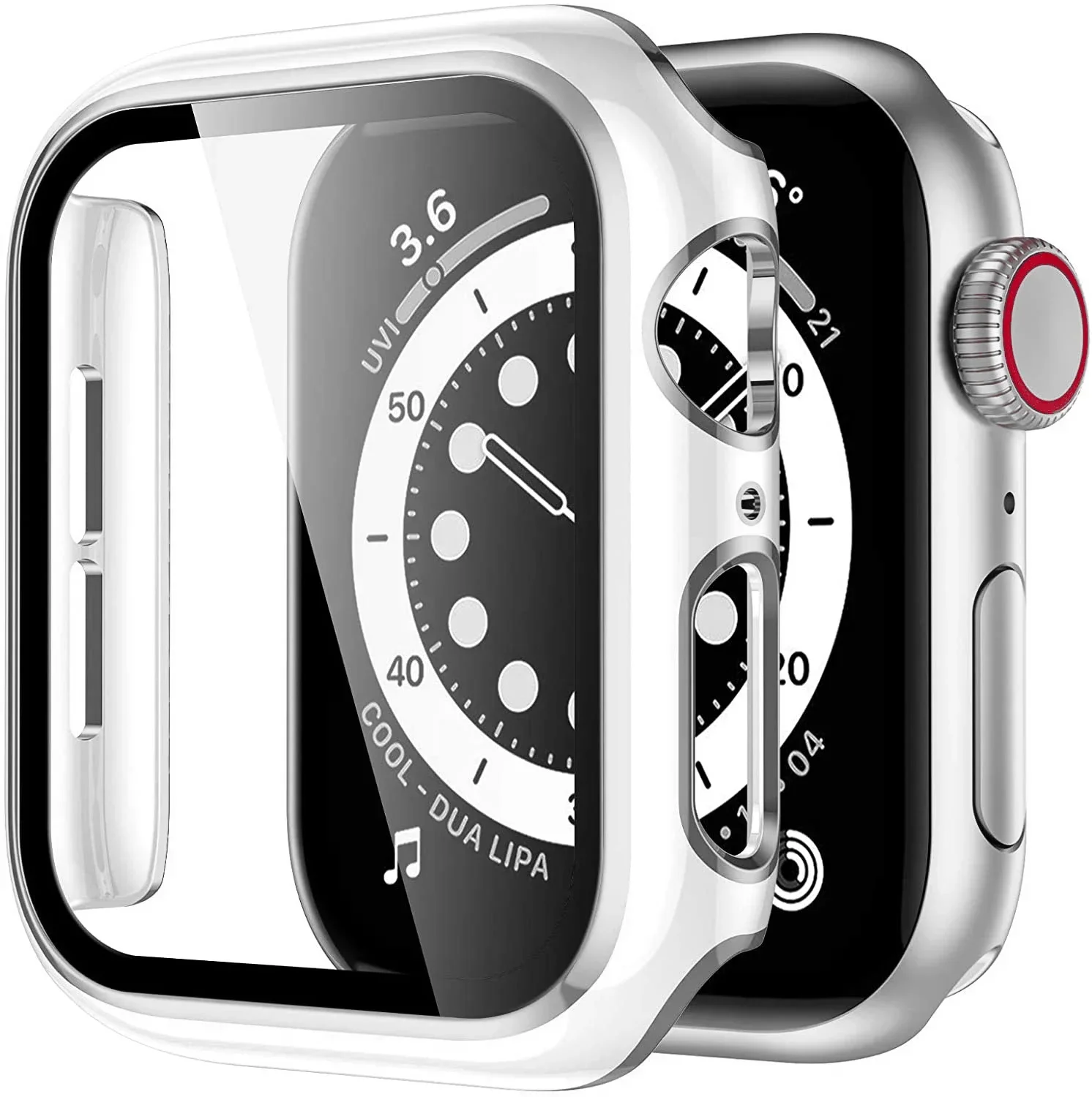 Enhanced Bumper Tempered Glass Cover for Apple Watch Screen Protector