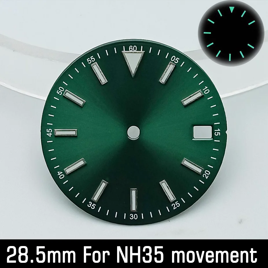 28.5mm Single Calendar Sterile Watch Dial Customizable Dials for NH Movement 35 Movement Accessories Watch Face Parts