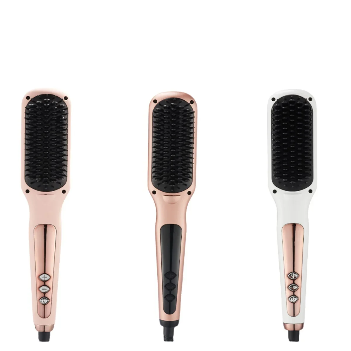 Stock Available Cross-Border Hair Curler Electric Comb Straight And Curling Two-In-One Export Direct Electric Comb Multi-Functio