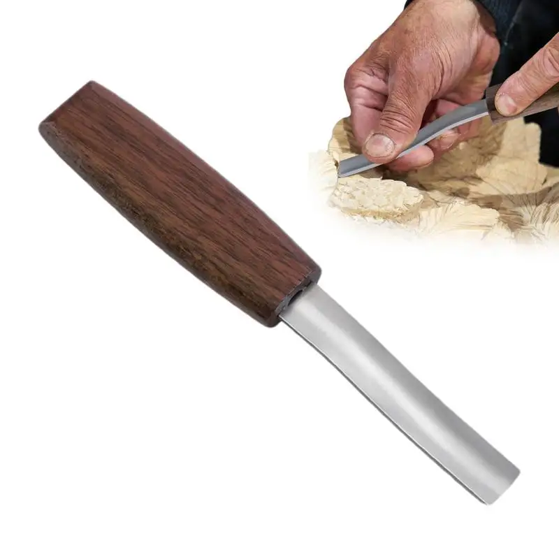 

Изогнутый инструмент для резьбы, ручное долото, инструмент для резьбы с деревянной ручкой, долото для заточки древесины, эргономичный дизайн для повышенной точности