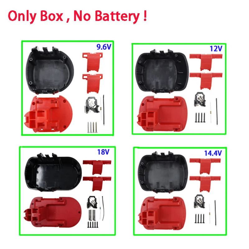Per batterie per utensili Bosch 9.6V 12V 14.4V 18V Nichel-cadmio Alloggiamento batteria idruro metallico, Alloggiamento custodia in plastica per batteria