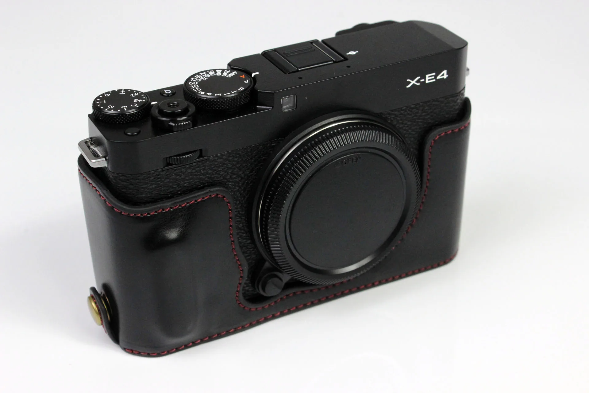 カメラ デジタルカメラ For Fuji X-E4 Fujifilm XE4 Camera Genuine Real Leather Protect Half Case  Grip