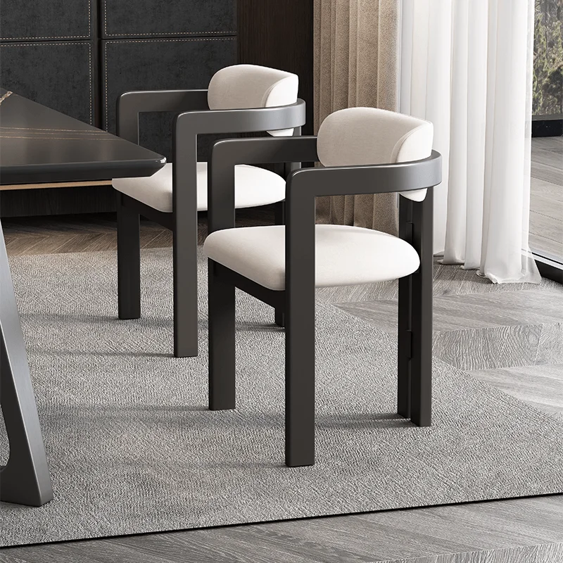

European Kitchen Dining Chairs Free Shipping Luxury Wipeable Armrest Ining Chairs Designer Trendy Sillas Comedor Home Furniture