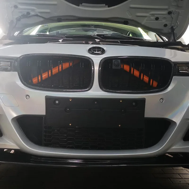 A Pair Car Front Grille Trim Strips For BMW F30 F31 F32 F33 F34 F36 F20 F21 F22 F23 G29 Car Sport Styling Decoration Accessories