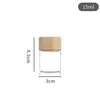 Dispensing Bottles Glass Sealed Spice Jars Transparent Storage Tank with Wood Lids Glass Storage Bottle Storage Tool 6