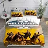 3D HELLDIVERS 2 Bedding Sets Comforter Quilt Bed Cover Duvet Cover Pillow Case Sets Kids Adult Size For Home Textiles 2