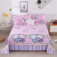 Sanrio hello kitty bed sheet student dorm bed sheet pillowcase girl sheet bedding set quilt bedspread