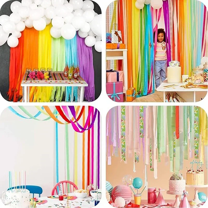 Colored Crepe Paper Roll for DIY Crafts and Gift Wrapping (50x250cm)