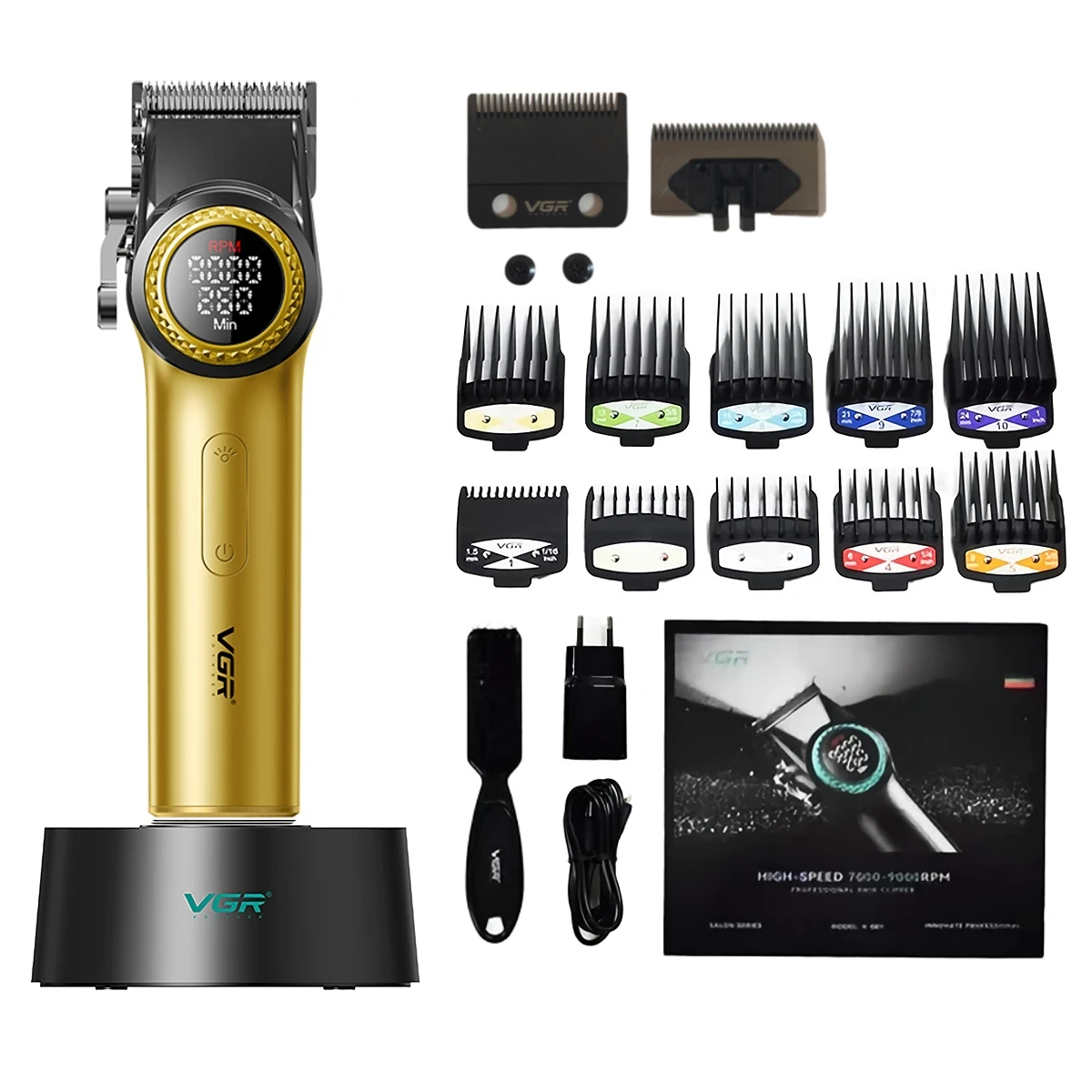 VGR ماكينة تشذيب الشعر احترافي ماكينة قص الشعر حلا...