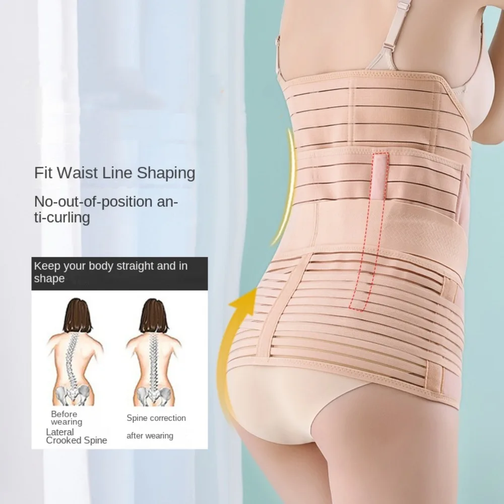 3pcs Breathable Postpartum Belly Belt Postpartum Corset Pelvis Belt Wrap Washable Elastic Postpartum Belly Band