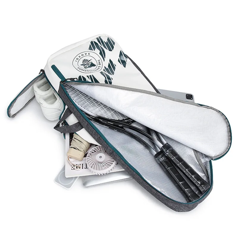 PU Tennis Backpack Sports Bag for Men with Shoe Compartment