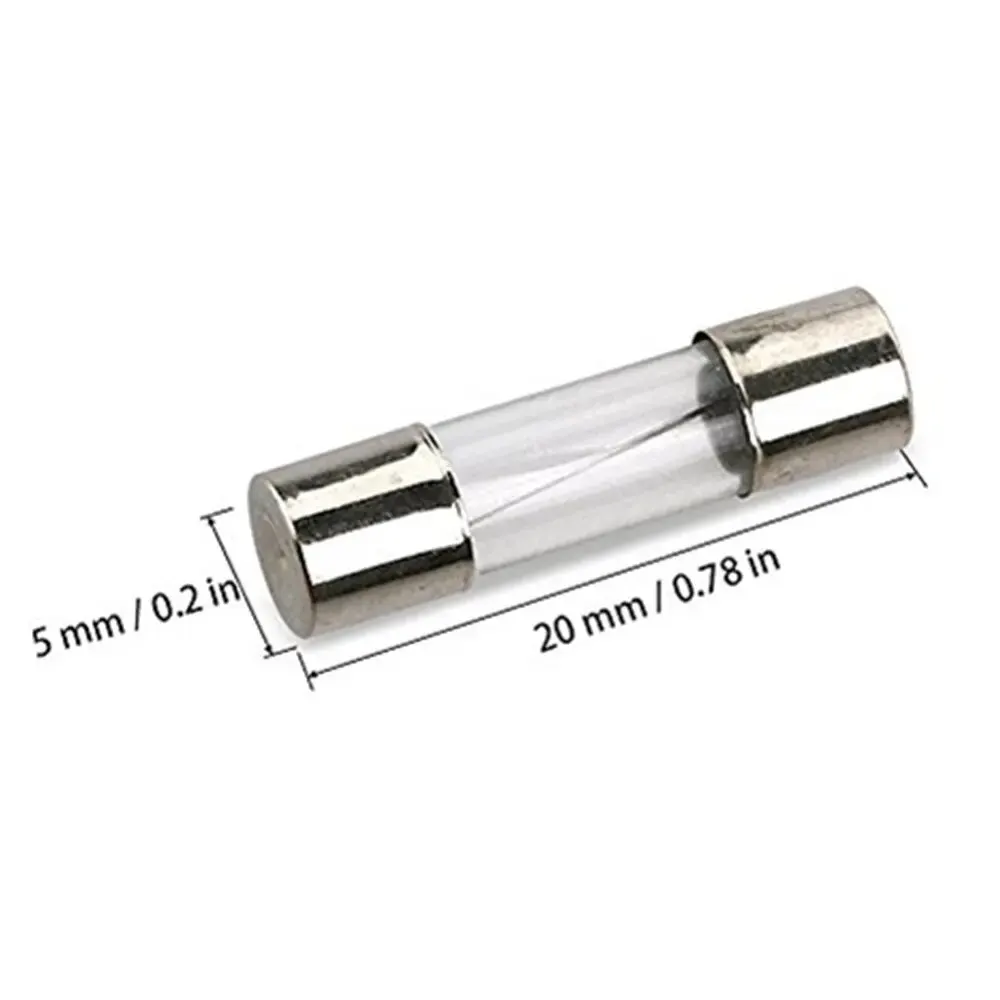 Quick Blow Glass Tube Fuse Assorted Kit 100pcs 5x20mm Amp 0.2A 0.5A 1A 2A 3A 5A 8A 10A 15A 20A 250V with Storage Box glass tube fuse kit glass tube fuses glass fuses tube fuses fast acting fuse