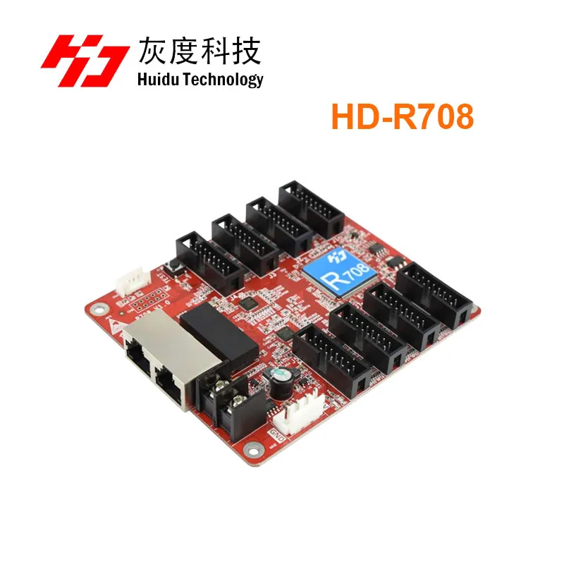 Led Cartão de Recepção para Display Led Compatível com a Série r Portas Hub75e Compatível com Assíncrono Huidu-r708