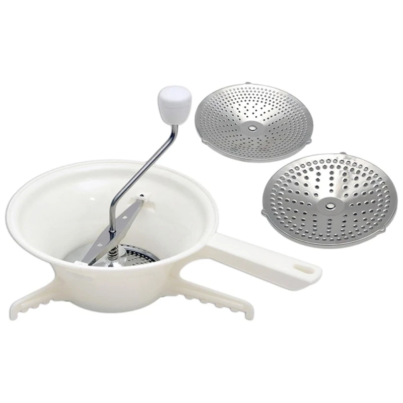 L99A-Food Mill For Vegetable Cutter With 3 Interchangeable Discs Food Mill Hand Cutter Milling For Tomato Sauce Potatoes