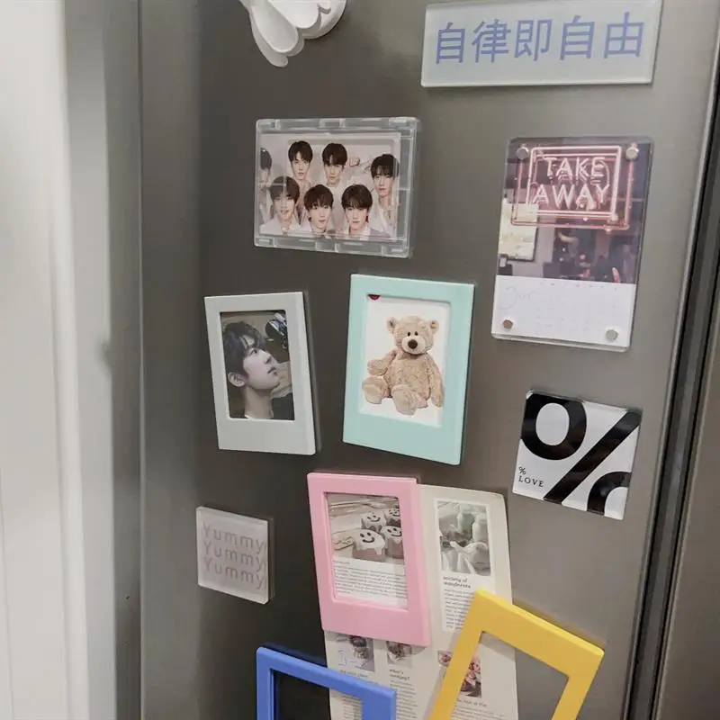 

Polaroid Photo Frame Refrigerator Sticker 3-Inch Mini Photo Sticker Children'S Desktop Decoration Hole Plate A