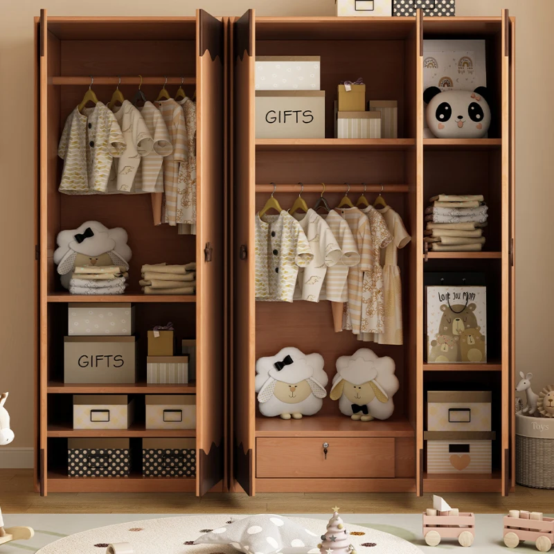Bedroom Children's Wardrobes Cabinet Mobile Dressers Wardrobe Organizer Hangers Drawer Szafa Na Ubrania Modern Furniture CY50CW