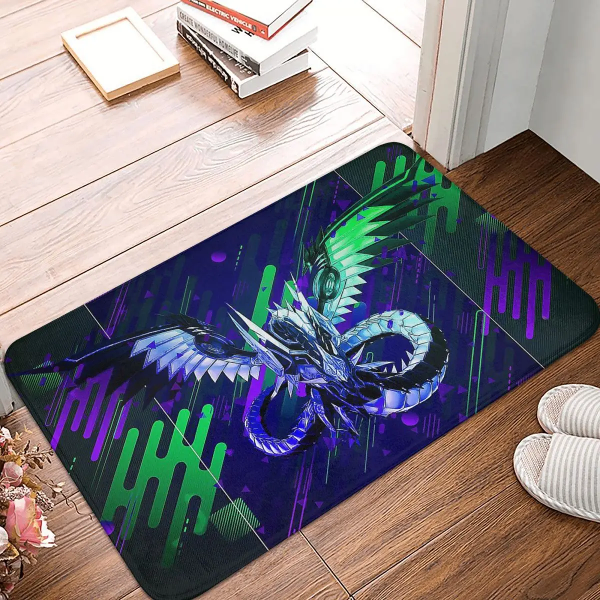 Yugioh Duel Monsters Bathroom Mat Cyber Dragon Infinity Doormat Kitchen