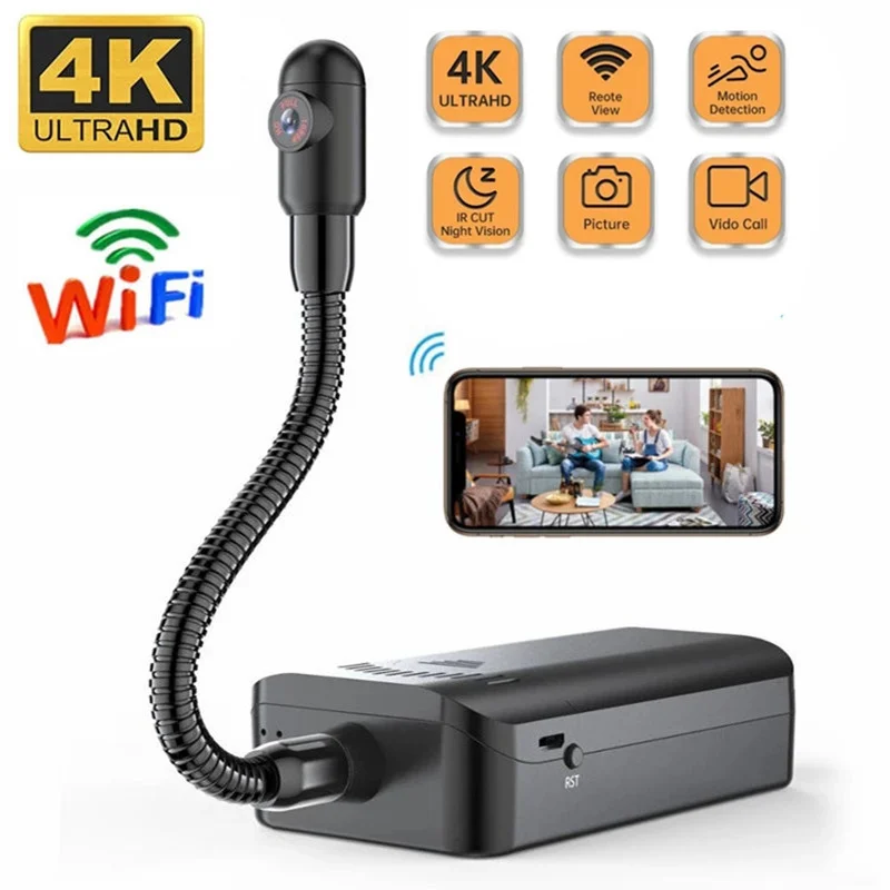 4K HFD DIY Mini Remote Monitoring Camera Wifi Secret Micro IP P2P CCTV SD Card Cloud Storage Human Detection DV |