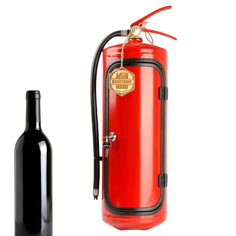 Fire Extinguisher Mini Bar Liquor Wine Storage Boxes Wine Cabinet Desktop Decoration Creative Novelty Bar Cabinet Liquor
